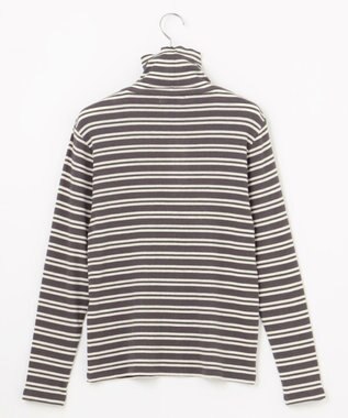 J.PRESS LADIES カシミヤシルクリブタートル ボーダー カットソー ホワイト系1