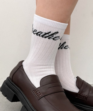 WEGO メッセージロゴソックス