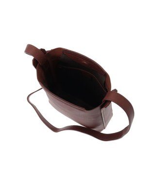 genten ミネルヴァ 縦長ショルダーバッグ ココア