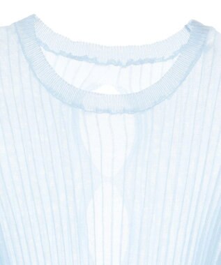 Green Parks シアーリブニット Sax