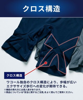 WACOAL MEN スパッツ 【CROSSWALKER】 吸放湿性 吸汗速乾性 前閉じ ロング丈 メンズ インナー GX6008 /ブロス バイ ワコールメン コン