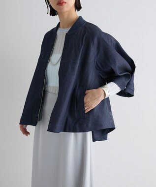 Green Parks シアーリブニット Sax