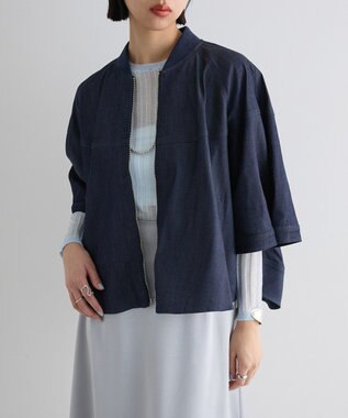 Green Parks シアーリブニット Sax