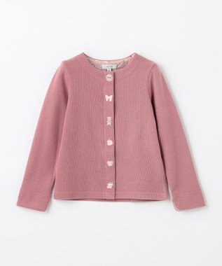 ANY KIDS スイーツ スナップボタン カーディガン ピンク