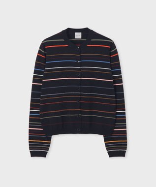 Paul Smith マルチカラーライン カーディガン ネイビー