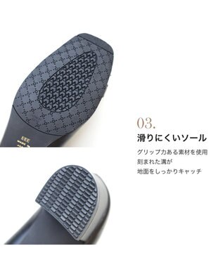 Pointer 日本製 本革リボン付きパンプス グレー×ブラウン