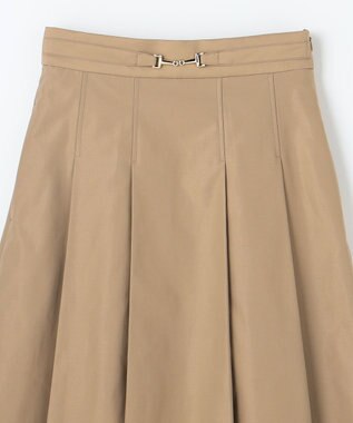ANY SIS L ビット付きタック スカート ベージュ