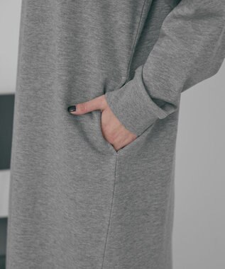 AMERICAN HOLIC 【選べる丈】ハーフZIPワンピース Light Gray Mixture