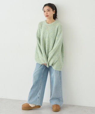 earth music&ecology ふわふわＭＩＸヤーンチュニック Mint