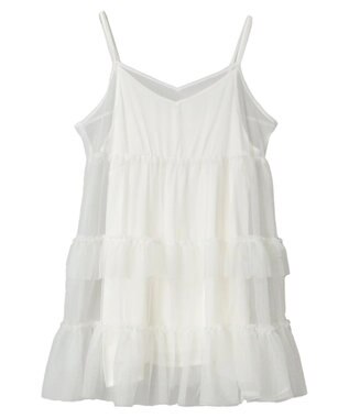earth music&ecology チュールミニキャミワンピース Ivory