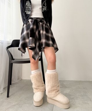 WEGO 【暖かい】2wayムートンタッチブーツ ライトベージュ