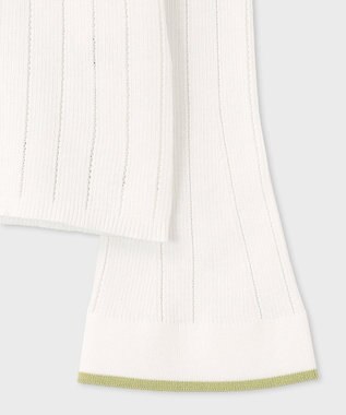 Paul Smith 【洗える】リブアイレット カーディガン オフホワイト