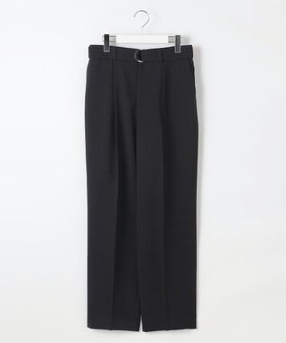 自由区 【カタログ掲載・セットアップ対応・接触冷感・UVカット・洗える】ライトリネンライクテーパード パンツ ブラック