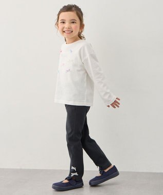 ANY KIDS 【洗濯機可能】ときめきストレッチ カットソーパンツ ブラック