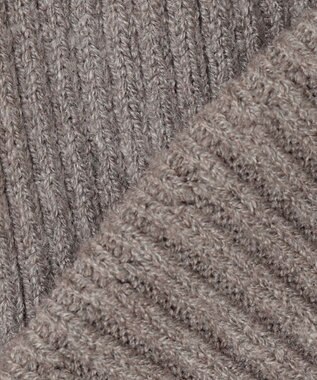 ANY SIS 【洗える】ネックパール調リブ ニット グレージュ