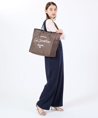 LeSportsac LARGE 2 WAY TOTE/2ウェイチョコレート/ブラックシャイン 2ウェイチョコレート/ブラックシャイン