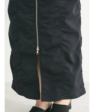 Green Parks ・ＥＬＥＮＣＡＲＥ　ＤＵＥ　シャーリングＷーＺＩＰスカート Black