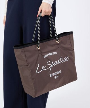 LeSportsac LARGE 2 WAY TOTE/2ウェイチョコレート/ブラックシャイン 2ウェイチョコレート/ブラックシャイン