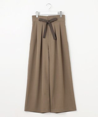 Feroux 【2WAY】サス付きリボン パンツ ダークブラウン系
