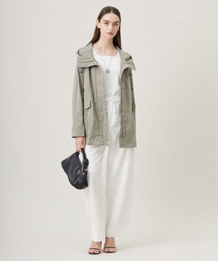 ICB 【洗える】 ライトスラブツイード ワイドパンツ オフホワイト系