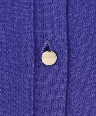 23区 S 【洗える/吊り干しOK】ヴィスコースストレッチ Vネック ニットカーディガン ブルー系