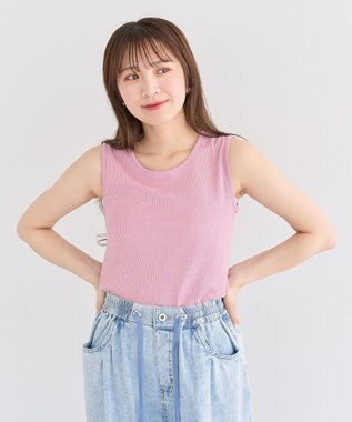 Green Parks ・Ｐｅｔｉｔ　Ｆｌｅｕｒ　ラメリブタンクトップ Pink
