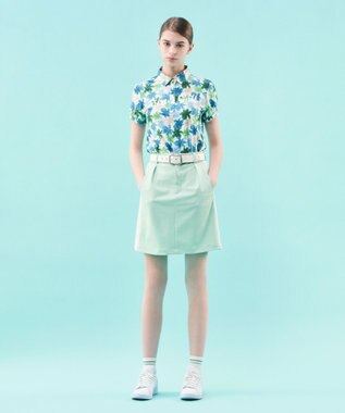 23区GOLF 【WOMEN】【UVカット】草花柄プリントポロシャツ パイングリーン系5