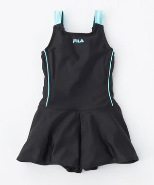 OP／FILA 【FILA】キュロット一体型スクール水着 ブラック×サックス