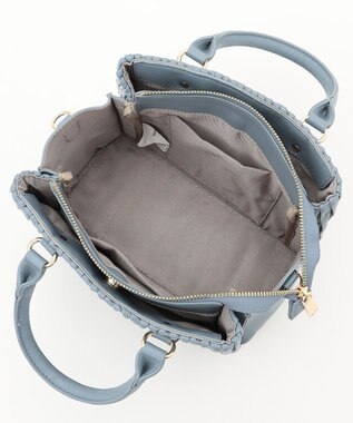 LA BAGAGERIE ランダムプリーツ2WAYハンドバッグ ライトブルー
