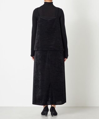 NAVE 【ReNAVE】クラッシュベロア キャミソール ブラック系