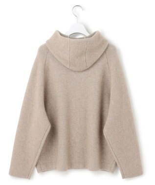 23区 ラクーンブレンドダブルフェイス ニット フーディー ベージュ系