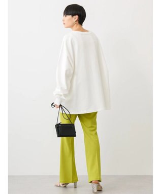 AMERICAN HOLIC 刺繍ロゴミニ裏毛ボートネックチュニック Off White