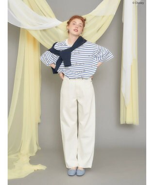 AMERICAN HOLIC 発砲プリントボーダーＴシャツ／Ｄｉｓｎｅｙ Border Ivory