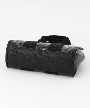 LA BAGAGERIE ソフトエナメル　ロゴテープ2WAYトートバッグ　Mサイズ ブラック