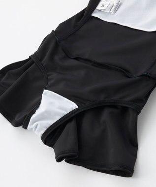 OP／FILA 【FILA】キュロット一体型スクール水着 ブラック×サックス