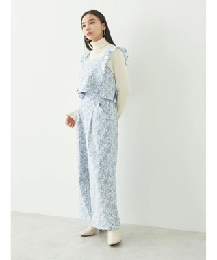 earth music&ecology 隠れウサギ柄パンツ Ecru