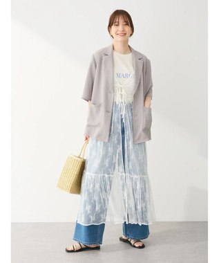 Green Parks ２色カラーロゴレギュラーＴシャツ Gray Beige