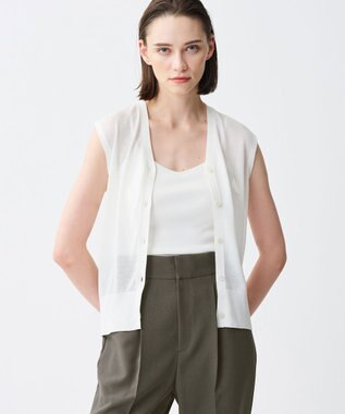 uncrave スムースニット キャミソール(カップ付き) オフ