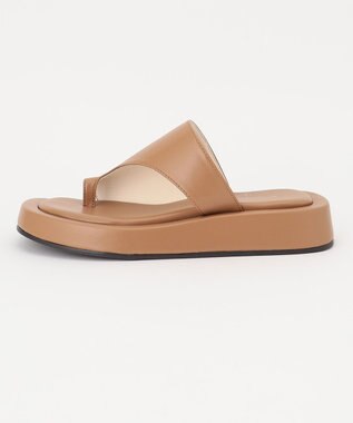 united bamboo 厚底トングサンダル キャメル系