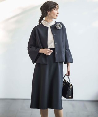 組曲 S 【KUMIKYOKU NAVY】コンフォータブルドレープ ジャケット ネイビー系