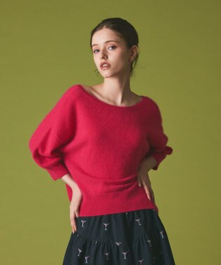 GRACE CONTINENTAL カシミヤファートップ ピンク