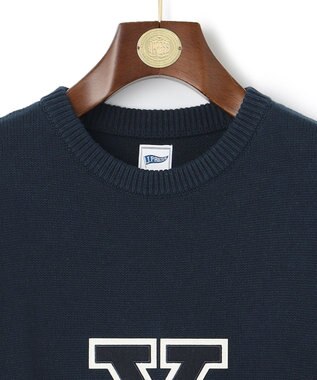 J.PRESS MEN 【Pennant Label】Varsity Crewneck Sweater / Yale ネイビー系