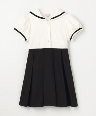 ANY KIDS 【カードキャプターさくら×any FAM】友枝小学校 制服風ワンピース オフホワイト