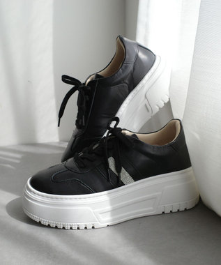 Pointer 日本製 本革ボリューム厚底スニーカー