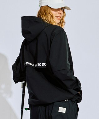 PW CIRCULUS 【撥水加工/ストレッチ】【MEN】2Way デタッチャブルブルゾン（長袖/半袖）  ゴルフ ブラック系