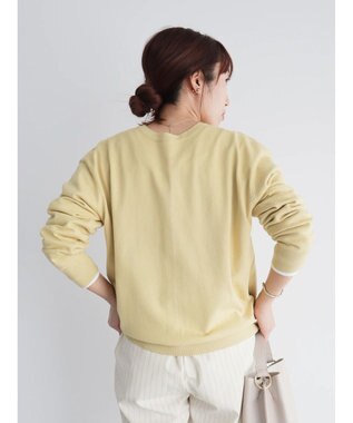 CRAFT STANDARD BOUTIQUE ２ＷＡＹクルーネックニットカーディガン Yellow