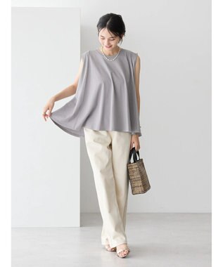 AMERICAN HOLIC 接触冷感バックフレアノースリーブプルオーバー Gray