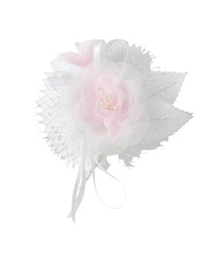 MIKI HOUSE HOT BISCUITS 【ミキハウス】 チュール付きコサージュ ピンク