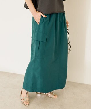 AMERICAN HOLIC ドロストカーゴタイトスカート Blue Green