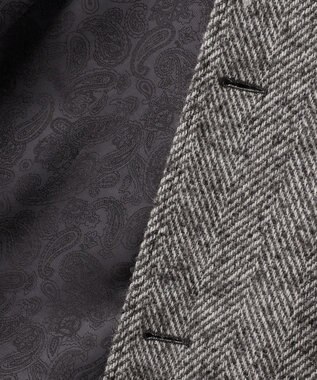 JOSEPH ABBOUD 【尾州産カシミヤブレンド素材/軽量】カシミヤブレンドアルパカヘリンボーン ステンカラーコート ライトグレー系7